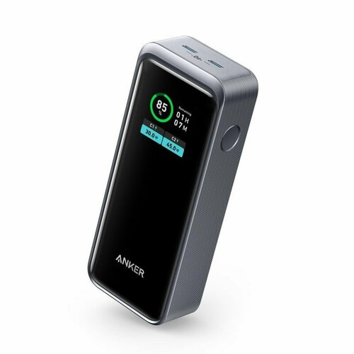 Портативное зарядное устройство Anker Prime 12000mAh, 130W (интеллектуальный цифровой дисплей)- Black серый, черный, серый
