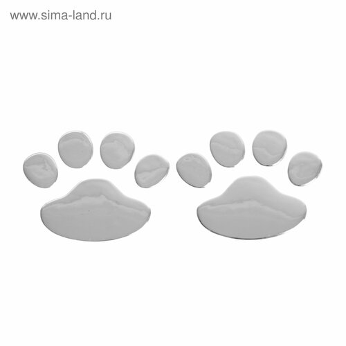 Наклейка на автомобиль Лапки хром 1шт 298₽