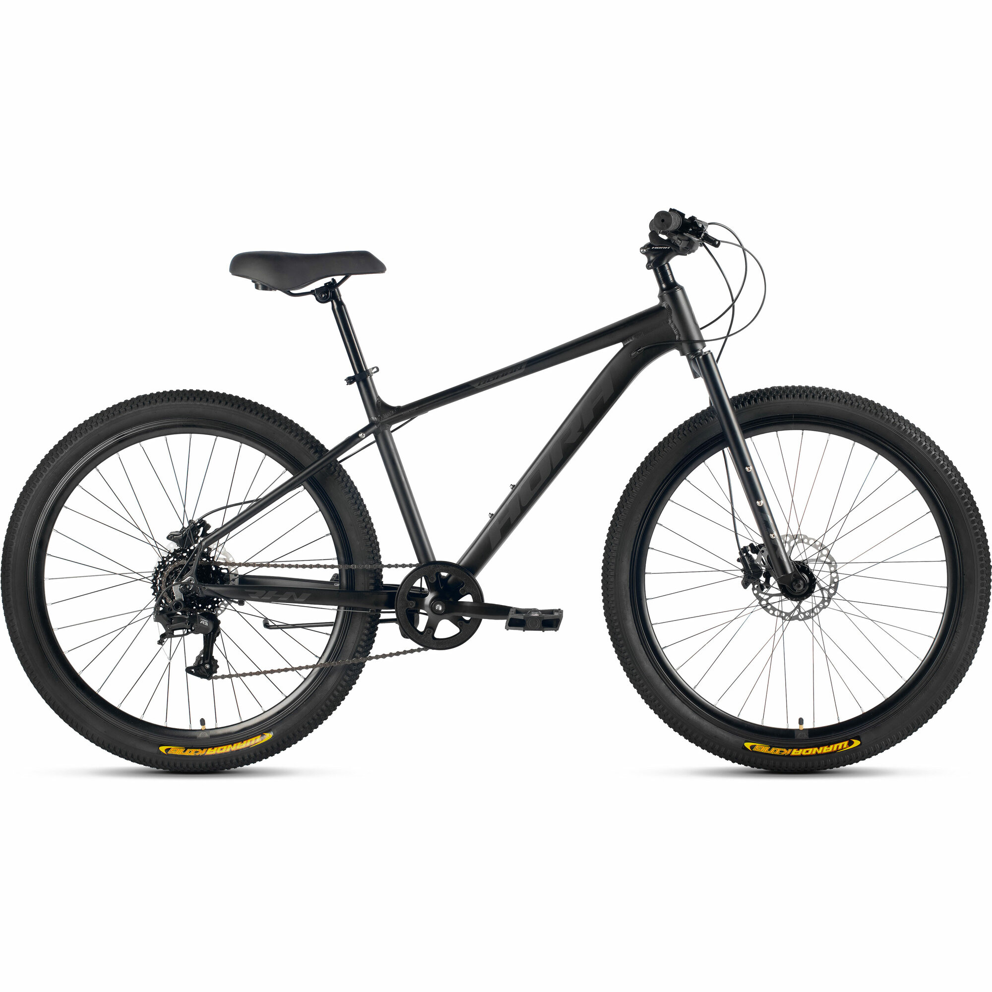 Велосипед горный HORH ROHAN RHD 7.1R 27.5" (2024), ригид, взрослый, мужской, алюминиевая рама, 8 скоростей, дисковые гидравлические тормоза, цвет Black-Grey, черный/серый цвет, размер рамы 17", для роста 170-180 см