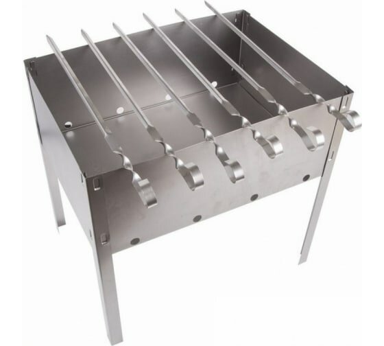 Сборный походный мангал с шампурами сокол в гофрированной картонной коробке