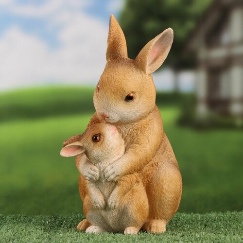 Садовая фигура Зайчиха с зайчонком 13х12х25см 1448₽