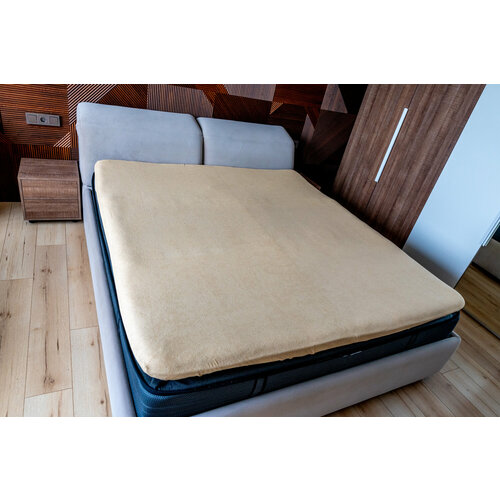 Простыня на резинке Махровая Элис Текстиль Акация 120200 высота борта 20 см 1450₽