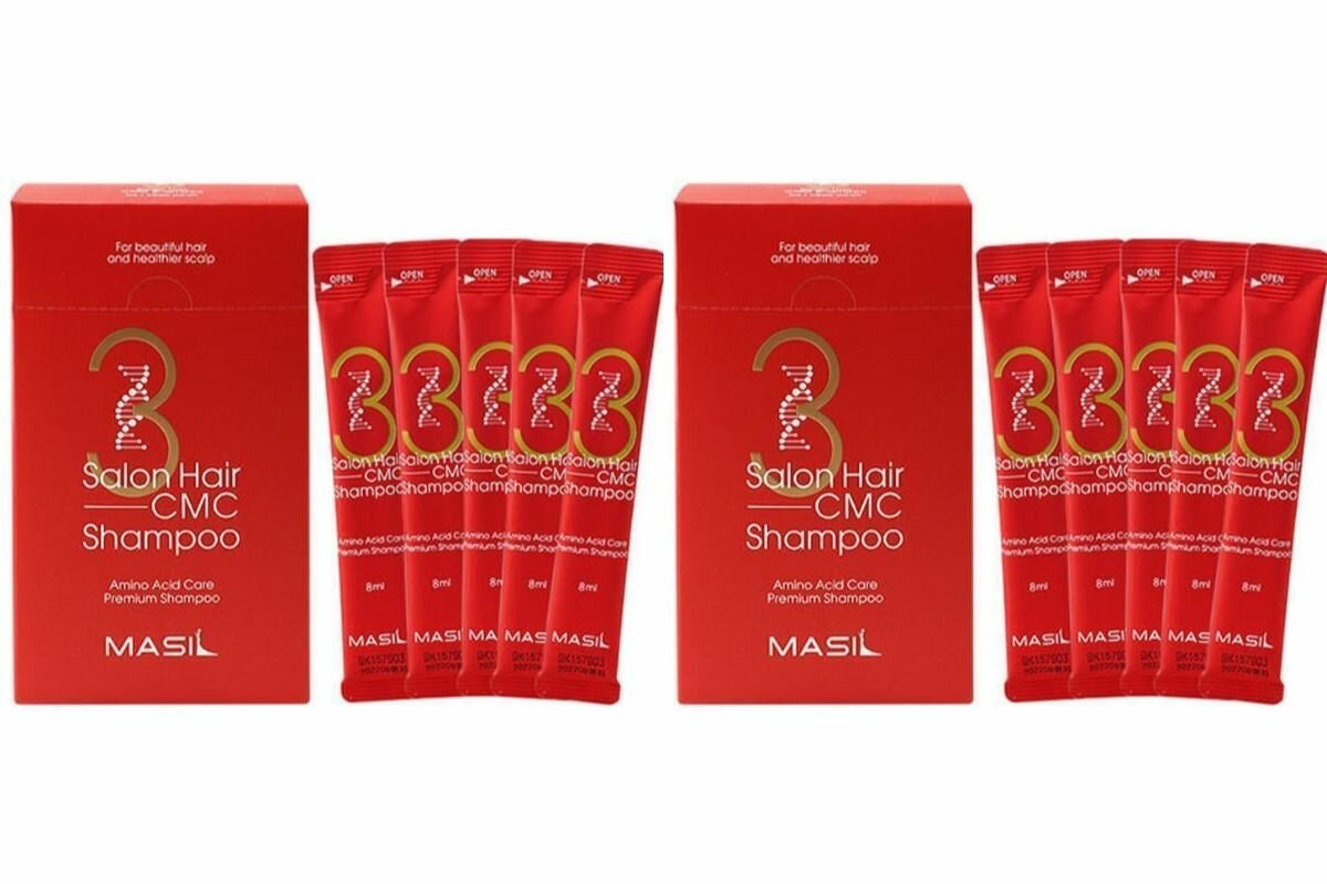 MASIL Набор шампуней для волос с аминокислотами MASIL 3SALON HAIR CMC SHAMPOO stick pouch, 8 мл, 20 шт, 2 уп