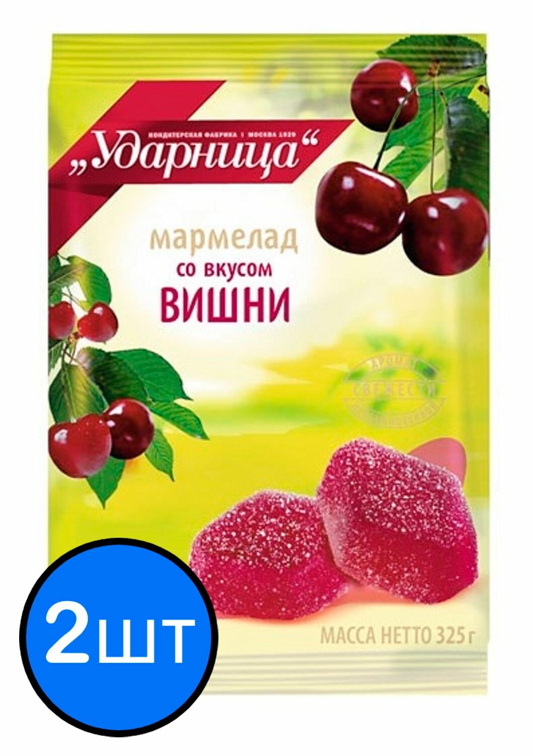 Мармелад вишневый "Ударница" 325г х 2шт