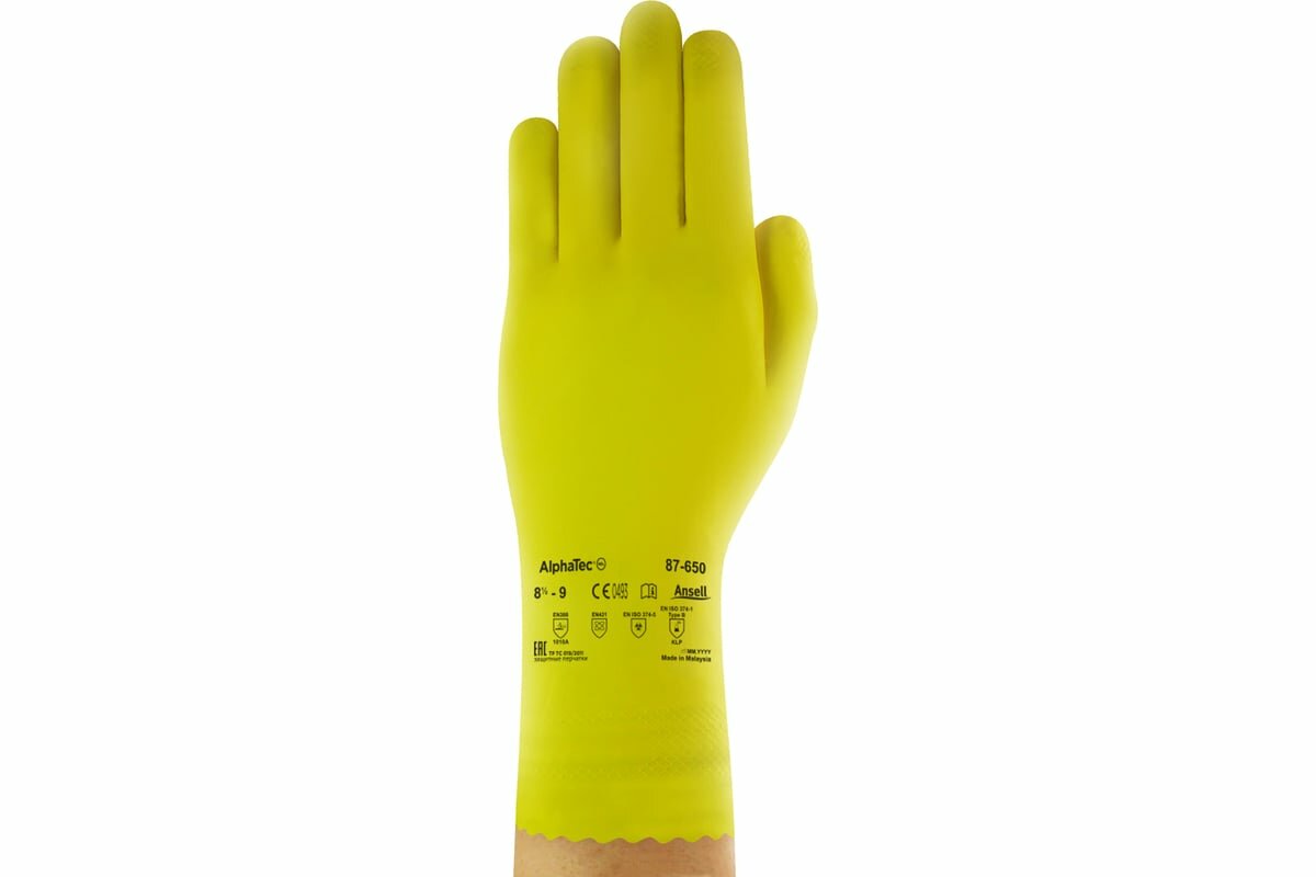 Ansell Перчатки латексные AlphaTec с хлопковым напылением 87 650 7