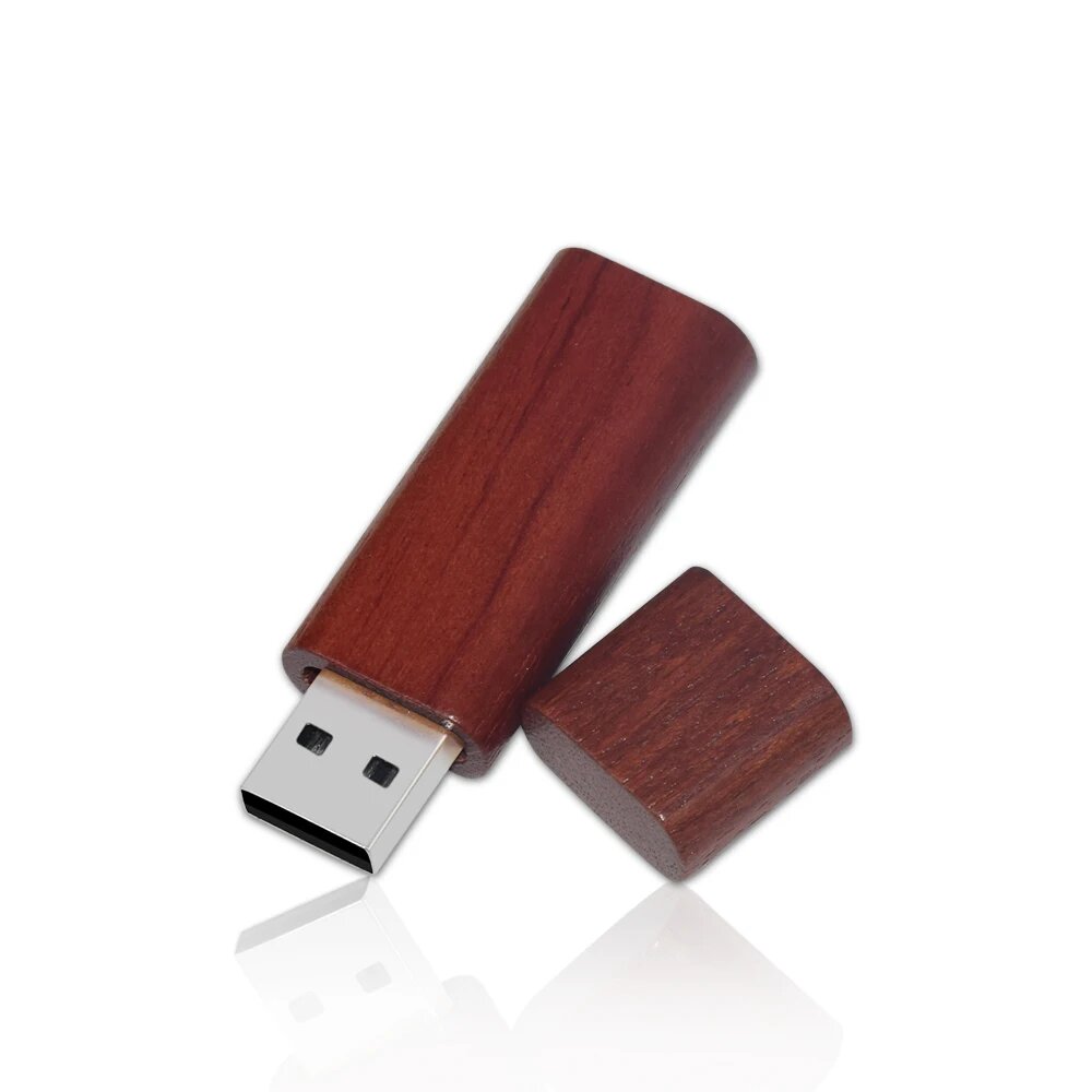 KAWEIDA usb 2.0 деревянный флешка 32/64 ГБ, Red wood, 64 ГБ