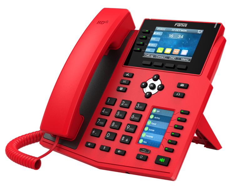 FANVIL X5U Red IP-телефон Fanvil X5U 16 SIP-акк, 3,5",