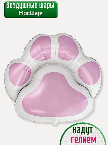 Изображение товара Воздушный фольгированный шар с гелием розовая лапка