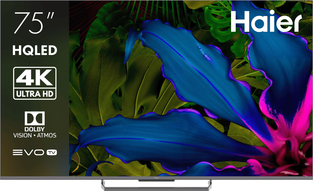 Телевизор Haier 75" Smart TV S6 HQLED, 4K UHD 3840 x 2160, Android TV 11, 144Гц, 3\32Гб
