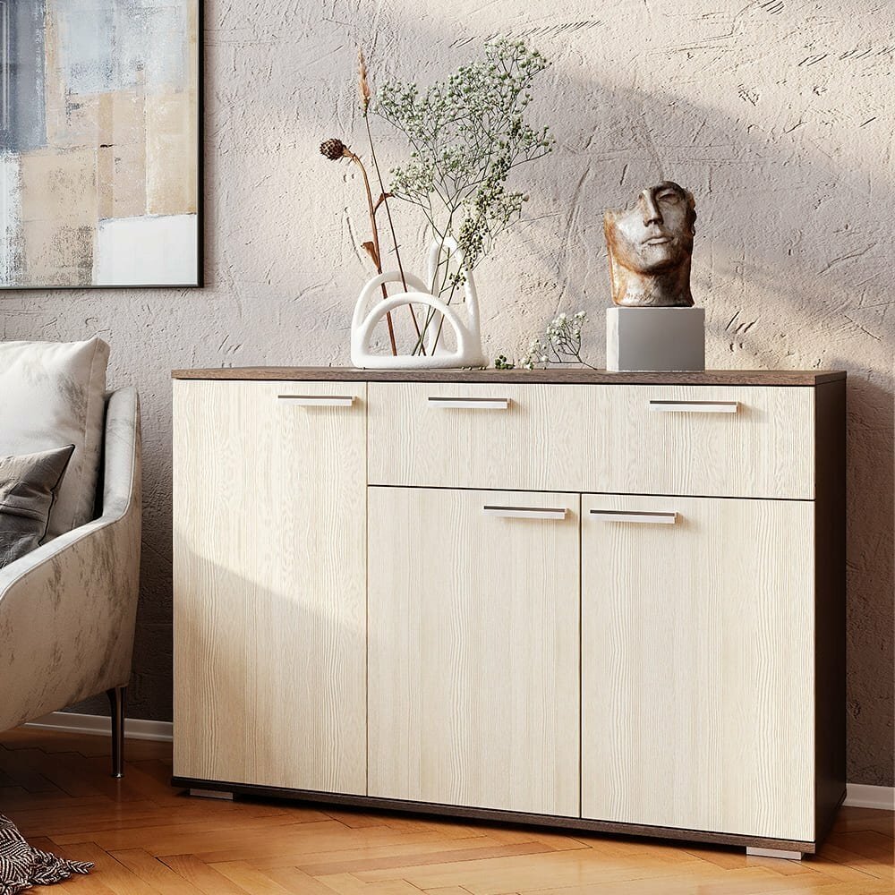 Комод ВТS Стандарт-4 с ящиком, с дверцами, с полками, Венге/Лоредо, ШxВxГ: 1200 x 828 x 460