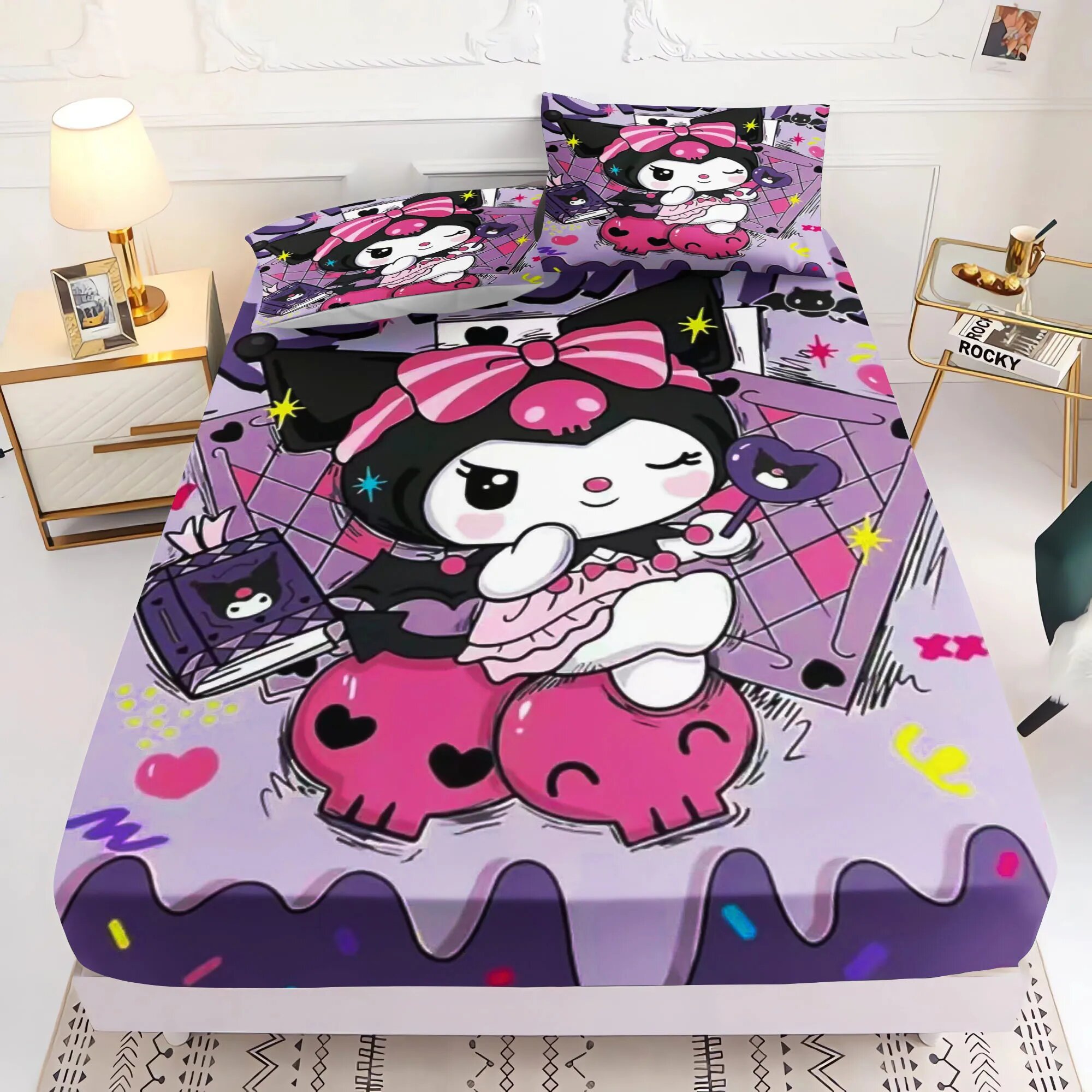 Комплект постельного белья Sanrio Kuromi Comforte, 100% полиэстер