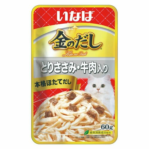 INABA CIAO Kinnodashi Влажный корм для кошек Куриное филе с говядиной 60г