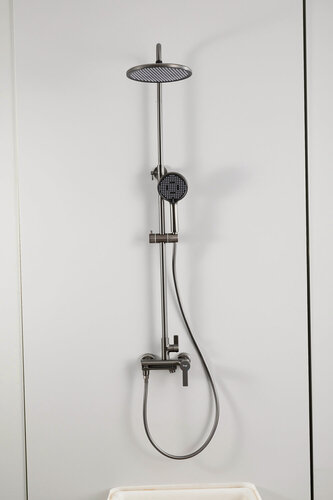 Изображение товара Душевая система с тропическим душем Frap F2488-9, латунь, оружейная сталь