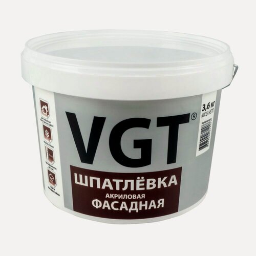 Изображение товара Шпатлевка акриловая фасадная VGT (3,6кг)