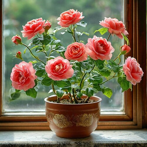 Роза махровая комнатная, семена