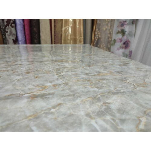 Силиконовая скатерть на стол 80х190 гибкое стекло мрамор