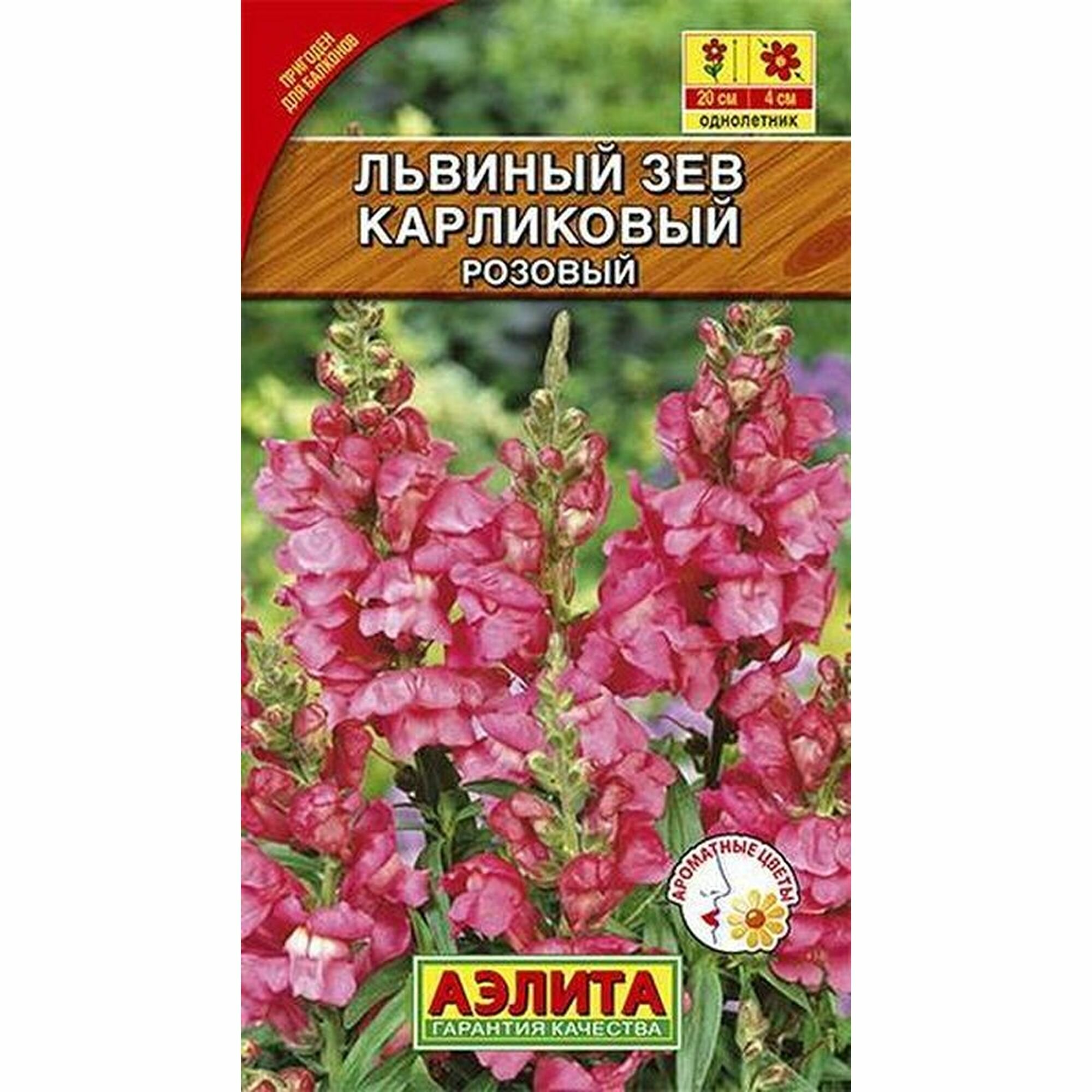 Семена Львиный зев Карликовый розовый, однолетник, (Аэлита) 10шт