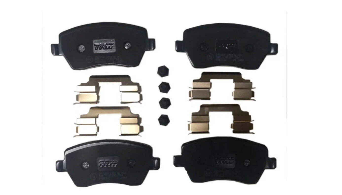 Тормозные колодки TRW GDB3332, передние, для LADA Vesta, Largus, ABS, дисковые, черные