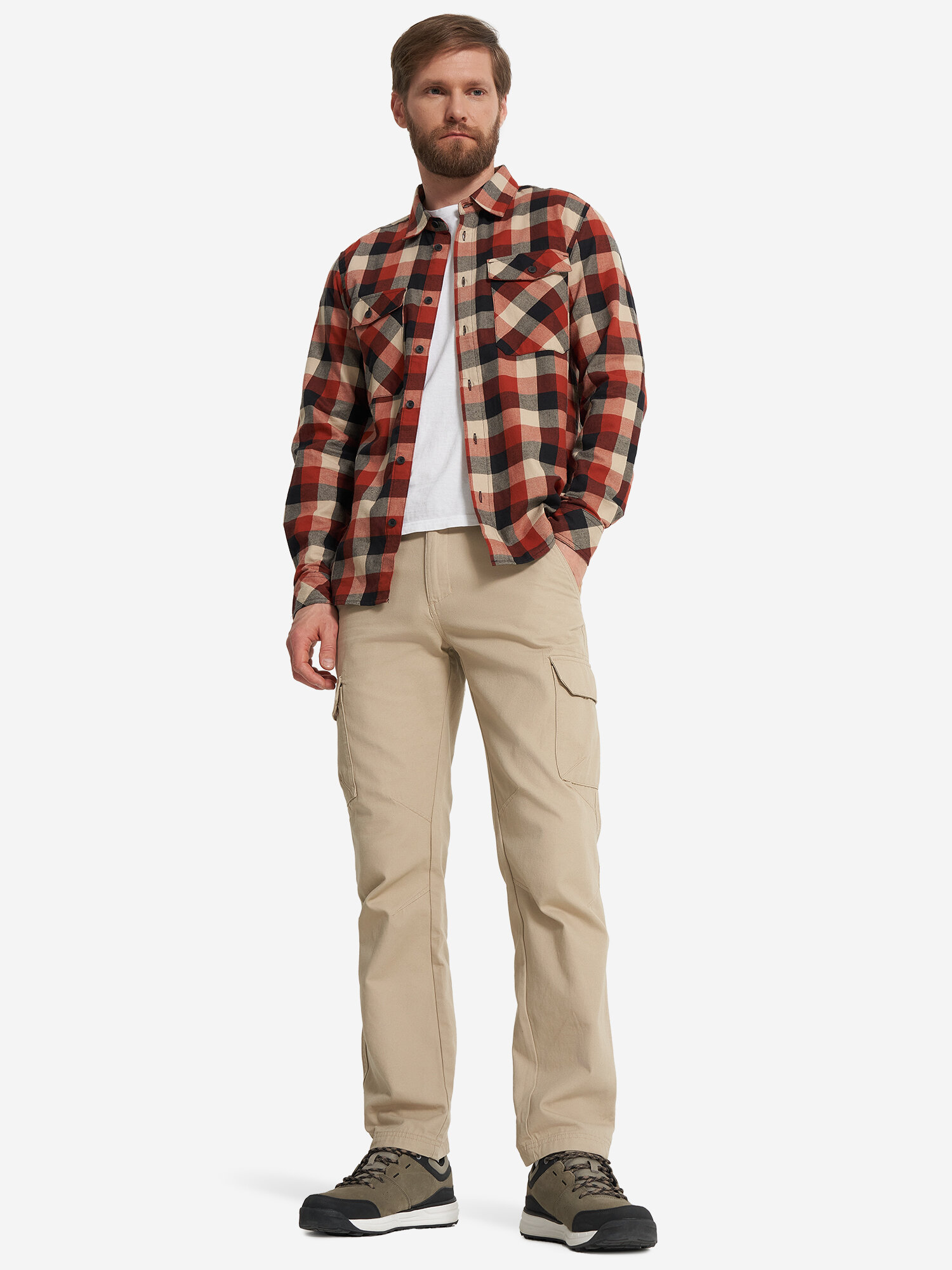 Рубашка OUTVENTURE, размер 48, красный — фото 1