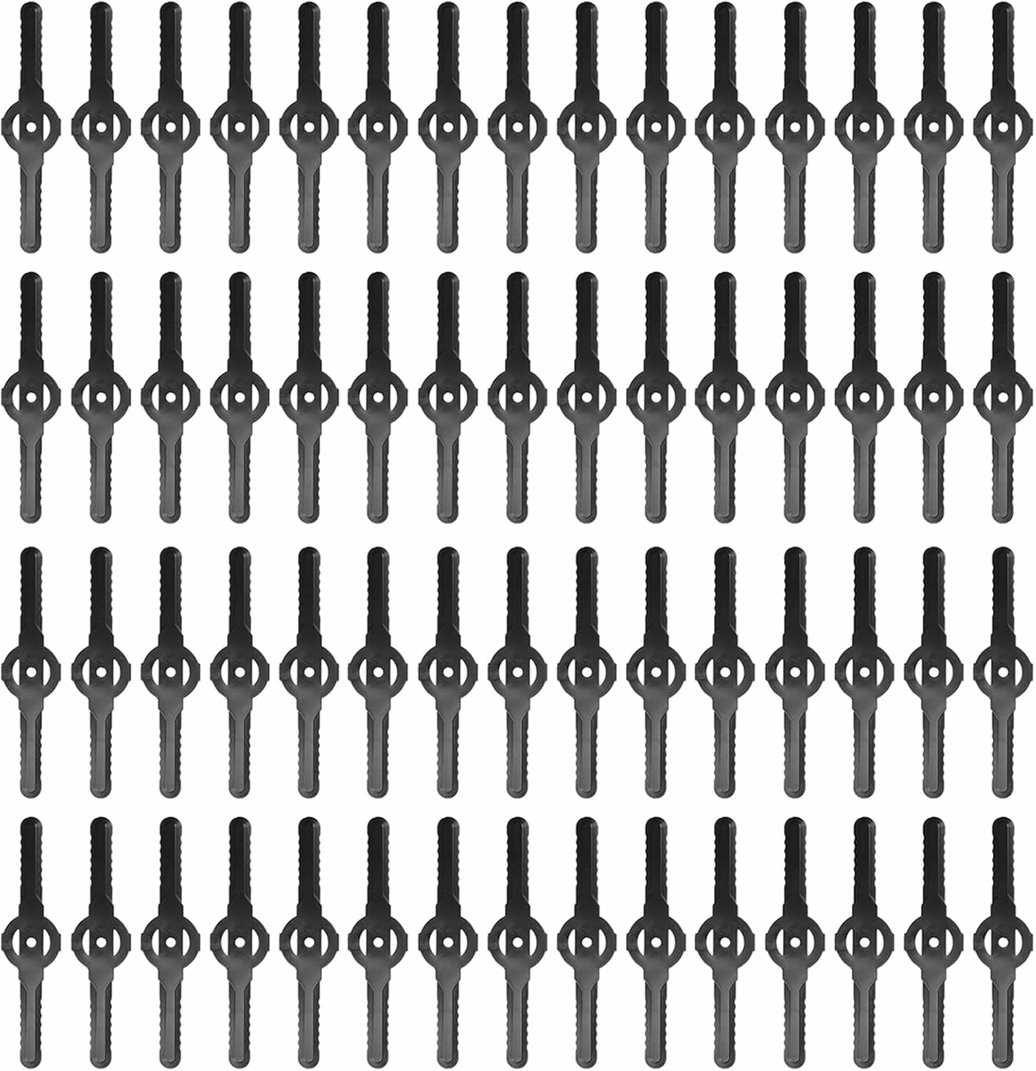 Упаковка из 60 пластиковых сменных лезвий 14 см для кустореза аксессуары для кустореза пластик для триммера со сменным ножом черные MODOU