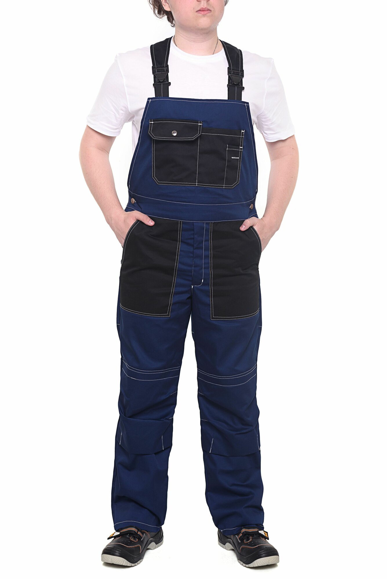 Полукомбинезон рабочий Чикаго мужской синий размер 48-50 рост 170-176 летний плотная ткань