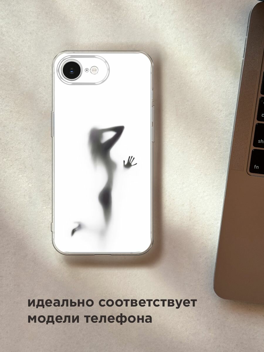 Чехол на Apple iPhone 16e / Айфон 16е с принтом "Стекло в душе" — фото 1