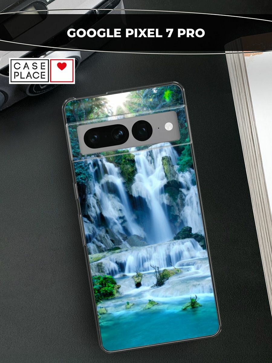 Чехол на Google Pixel 7 Pro / Гугл Пиксель 7 Про с принтом "Водопад 8"