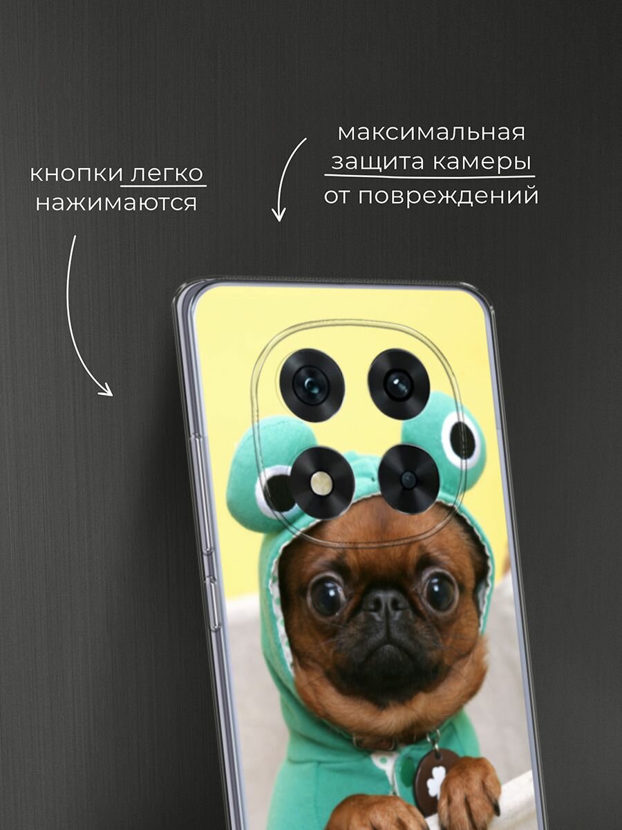 Чехол на Poco X7/Redmi Note 14 Pro 5G / Поко X7/Редми Нот 14 Про с принтом "Собачка в шапке лягушки" — фото 1