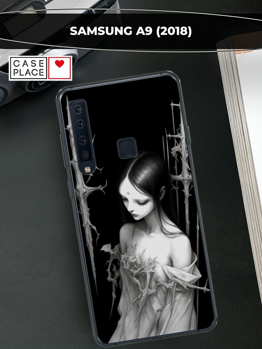 Чехол на Samsung Galaxy A9 2018 / Самсунг Галакси А9 2018 с принтом "Грустная готическая девушка"