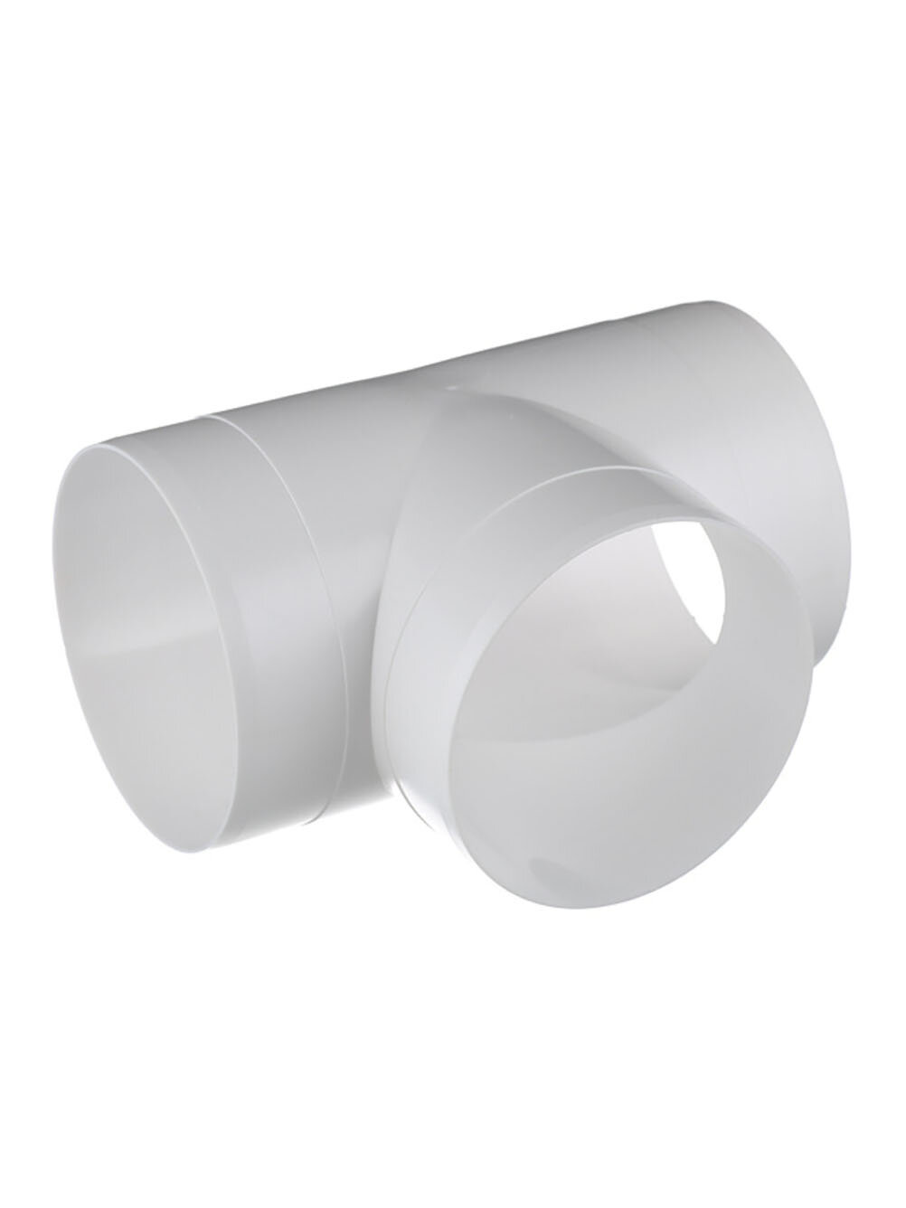 Тройник для круглых воздуховодов пластиковый d125 мм 90 град