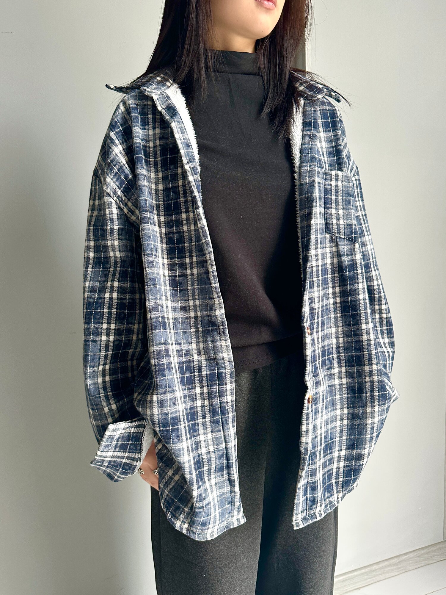 Рубашка Черный, синий, красный