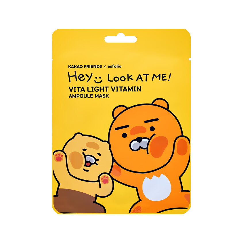Маска для лица ESFOLIO KAKAO FRIENDS Vita Light Vitamin с витаминным комплексом (для сияния кожи) 25 г