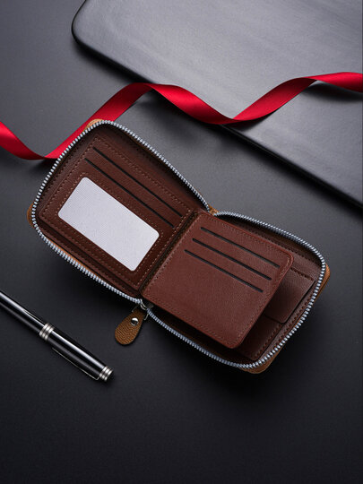 Кошелек , фактура зернистая, светло-коричневый — фото 1