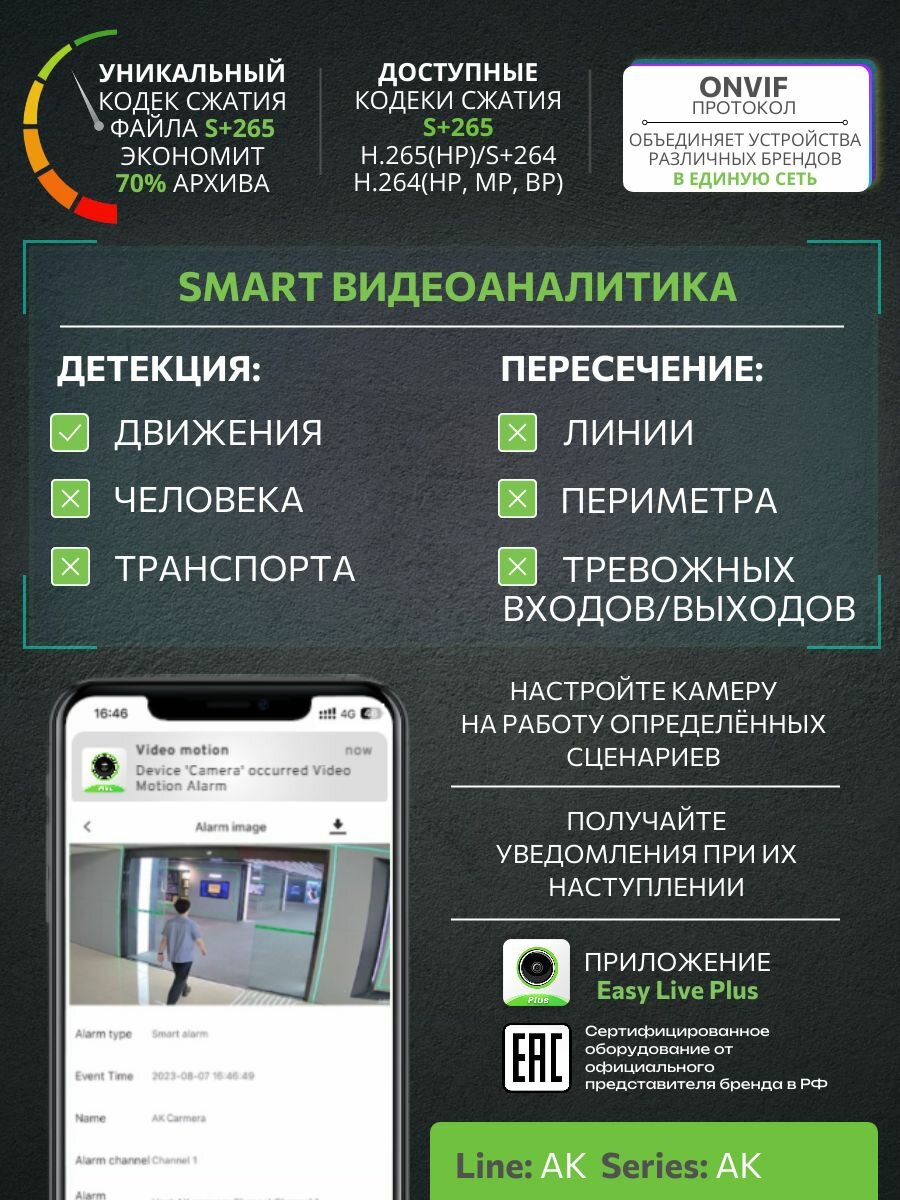 TIANDY TC-C321N 1CNB-28 2Мп 2.8мм 1920х1080 1/3" CMOS PoE IP-видеокамера цилиндрическая уличная микрофон — фото 1