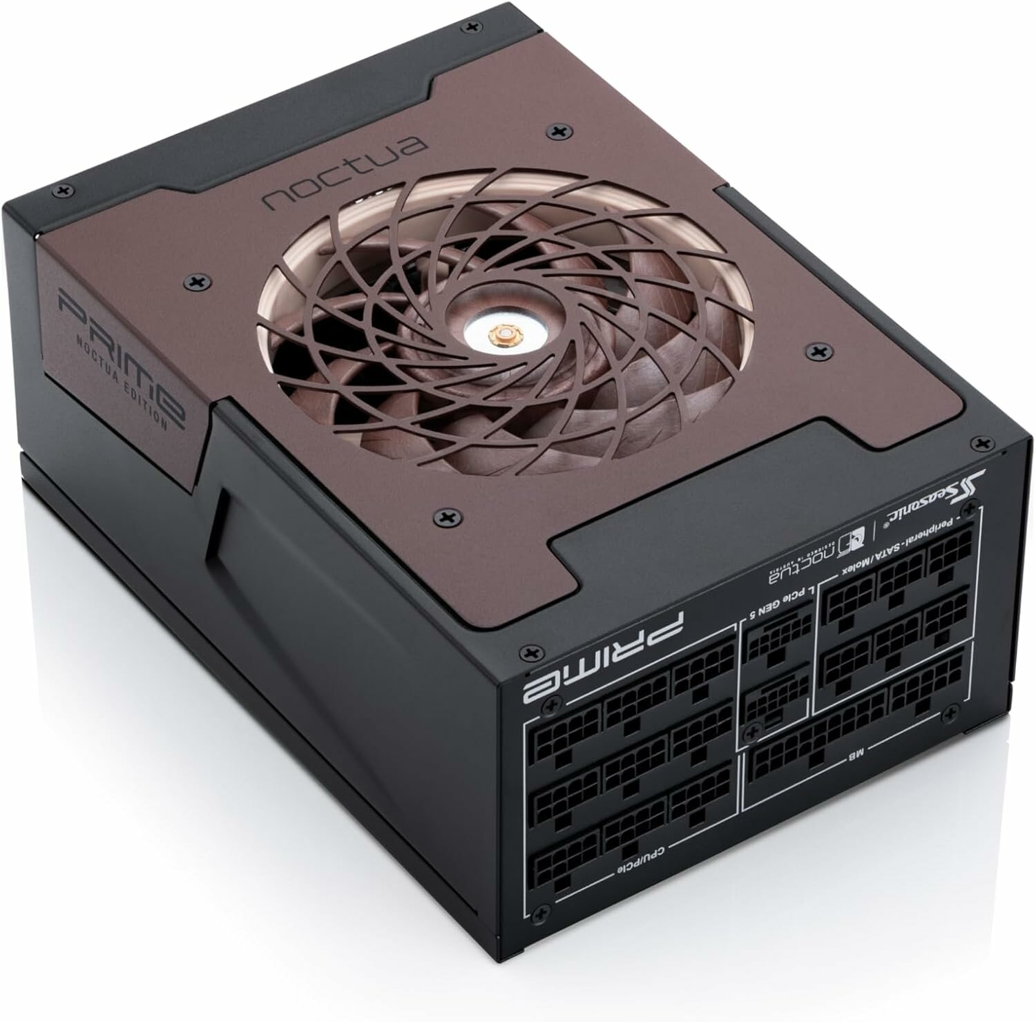 Блок питания Seasonic Prime TX-1600 Noctua Edition, 1600Вт, 80 Plus Titanium, ATX 3.1, PCIe 5.1.