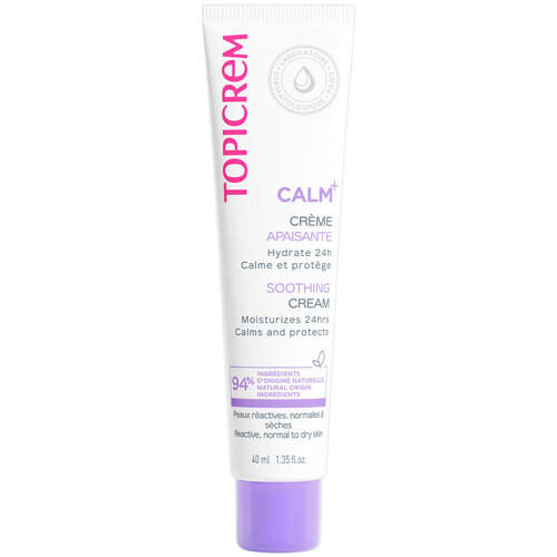 Topicrem Calm+ Light Soothing Cream Легкий успокаивающий крем для лица и шеи, 40 мл
