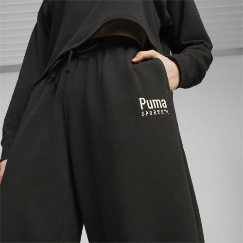 Брюки спортивные PUMA TEAM Women's Relaxed Sweatpants, размер 42, черный