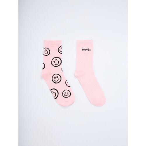 фото Носки sela 2 пары, размер 23/25, розовый