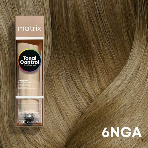 фото Matrix тонер гелевый tonal control с кислым ph 6nga темный блонд натуральный золотистый пепельный 90мл