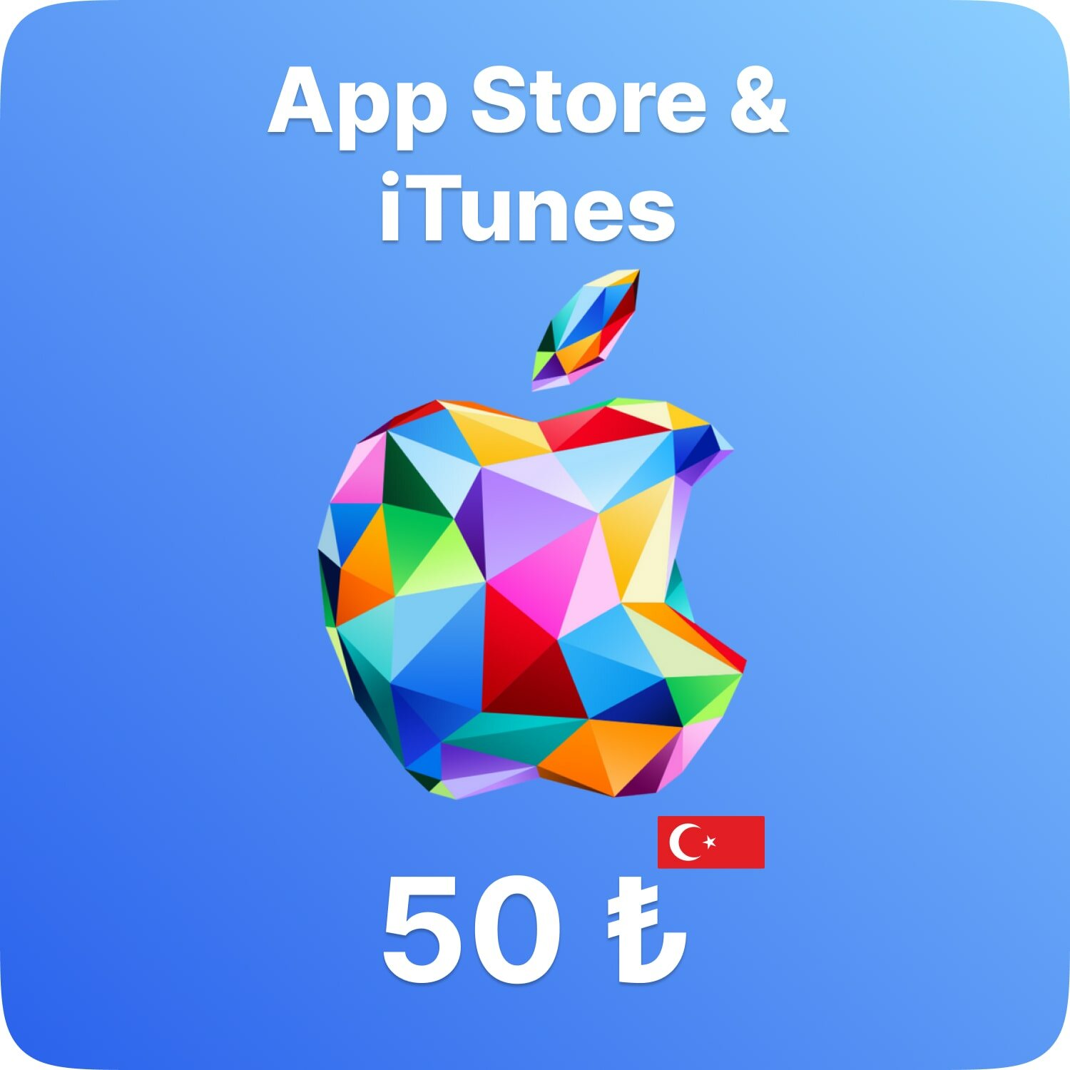 Пополнение/подарочная карта Apple, AppStore&iTunes на 50 лир Турция