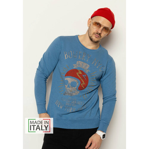 Свитшот Bowery NYC, размер XXL, голубой