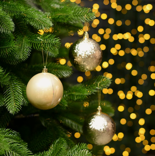 Изображение товара Набор шаров 8 см (16 шт, 2 вида), цвет шампань