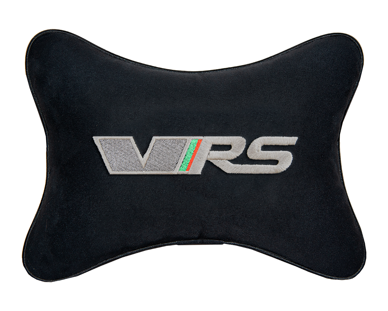 Подушка на подголовник алькантара Black с логотипом автомобиля SKODA VRS