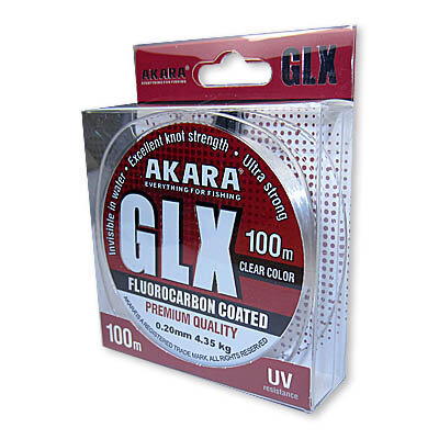 Леска Akara GLX Fluo Coated Clear 100м 0.45мм 18.5кг