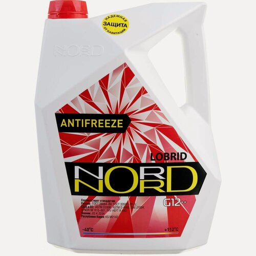 Изображение товара Антифриз NORD NR20485, G12+, лобридный, канистра, красный, 10 кг