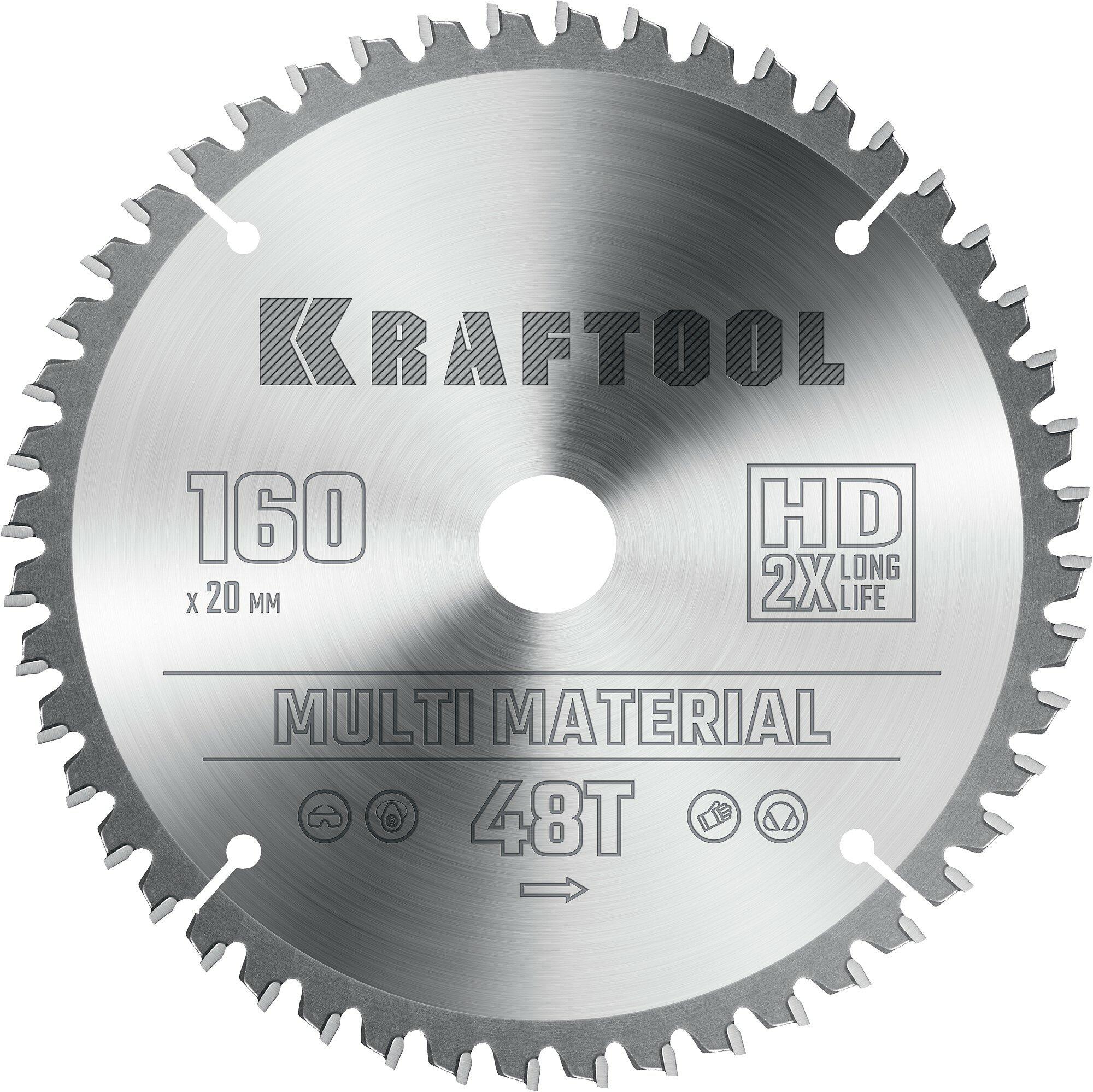 KRAFTOOL Multi Material 160х20мм 48Т диск пильный по алюминию (36953-160-20)