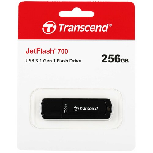 Флешка Transcend Jetflash 700 256ГБ USB3.0 черный (TS256GJF700) флешка transcend jetflash 700 512гб usb3 0 черный ts512gjf700