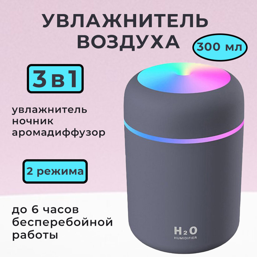 Увлажнитель воздуха / Аромадиффузор / Ночник H2O Humidifier