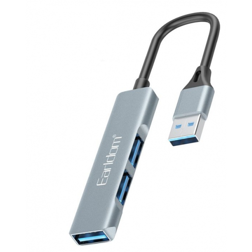 USB-концентратор Earldom ET-HUB09 3 гнезда 3хUSB30 цвет серебряный 63400₽