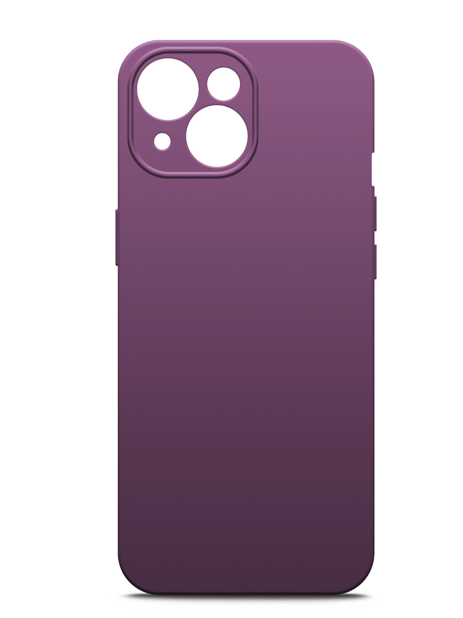 Чехол на Apple iPhone 15 (Эпл Айфон 15), фиолетовый силиконовый с защитной подкладкой из микрофибры Microfiber Case, Brozo